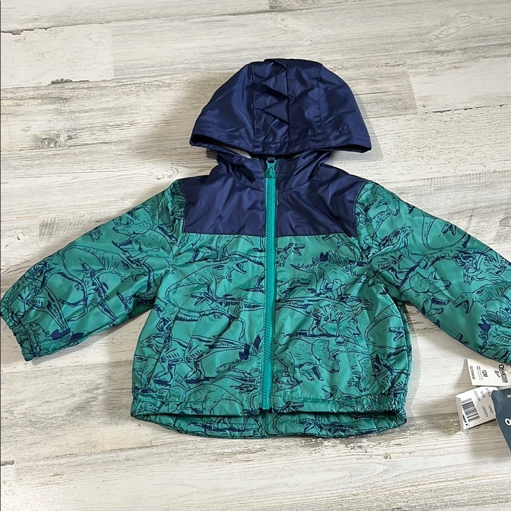 OshKosh B’gosh  Dinosaur Jacket Size 12 Months NWT